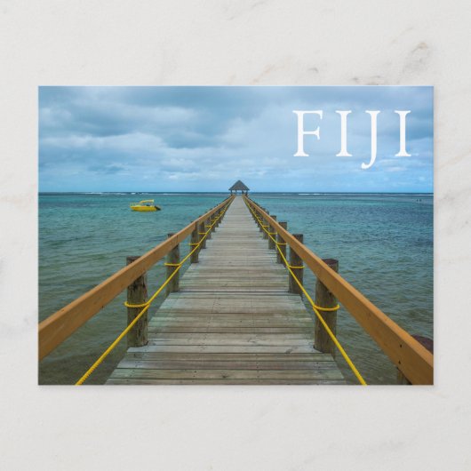 Carte Postale Jetée sur la côte de corail, Fidji (Devant)