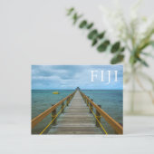 Carte Postale Jetée sur la côte de corail, Fidji (Debout devant)