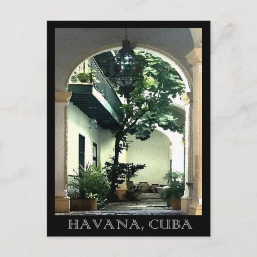 Carte Postale Jeter un oeil dans une cour, La Havane, Cuba (Devant)