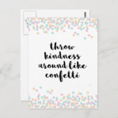 Carte Postale Jetez de la gentillesse autour du devis (Devant / Derrière)