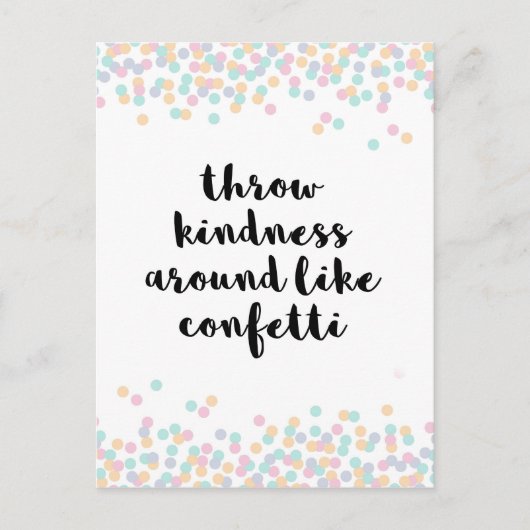 Carte Postale Jetez de la gentillesse autour du devis (Devant)