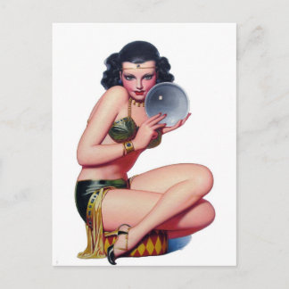 Carte Postale Jetez un oeil dans le ballon de cristal