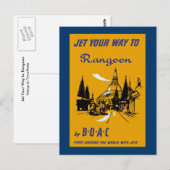 Carte Postale Jetez votre chemin vers Rangoon (Devant / Derrière)