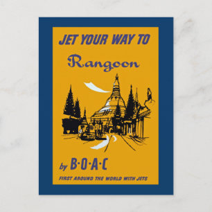 Carte Postale Jetez votre chemin vers Rangoon