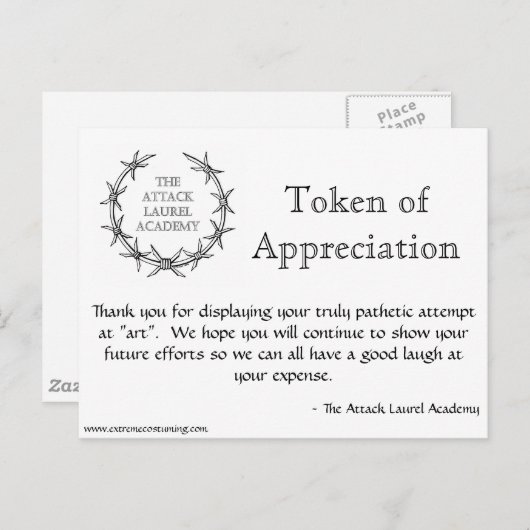 Carte Postale Jeton Laurel (Devant / Derrière)