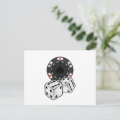Carte Postale Jetons et dés pour le poker (Debout devant)