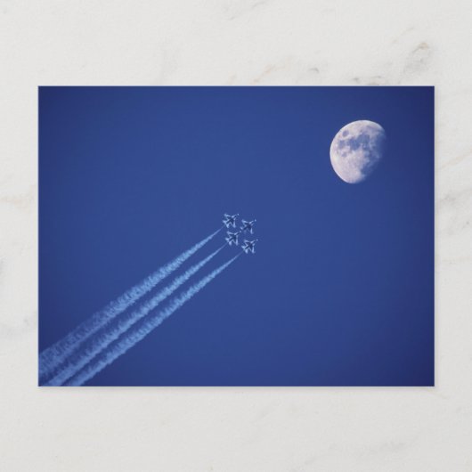 Carte Postale Jets à côté de la lune | Colombie-Britannique (Devant)