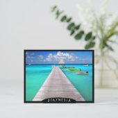 Carte Postale Jetty avec des bateaux dans un lagon tropical (Debout devant)