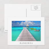 Carte Postale Jetty avec des bateaux dans un lagon tropical (Devant / Derrière)