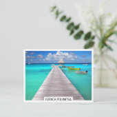 Carte Postale Jetty avec des bateaux dans un lagon tropical (Debout devant)