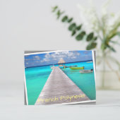 Carte Postale Jetty avec des bateaux dans un lagon tropical (Debout devant)