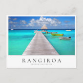 Carte Postale Jetty avec des bateaux en Rangiroa tropicale, Poly (Devant)