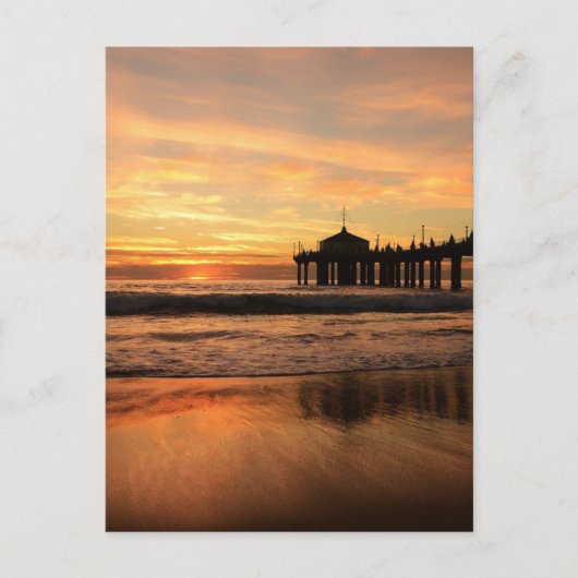 Carte Postale Jetty Over Beach Sunset (Devant)