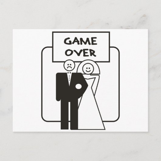 Carte Postale Jeu au-dessus de mariage (Devant)