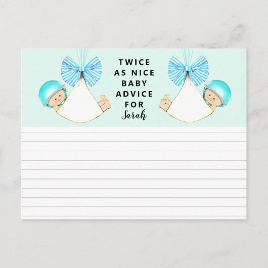Carte Postale Jeu Baby shower Twins (Devant)