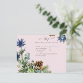 Carte Postale Jeu bleu d'hiver Eucalyptus Mariage Wonderland (Debout devant)