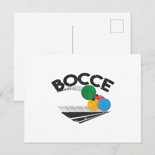 Carte Postale Jeu Bocce Balls (Devant / Derrière)
