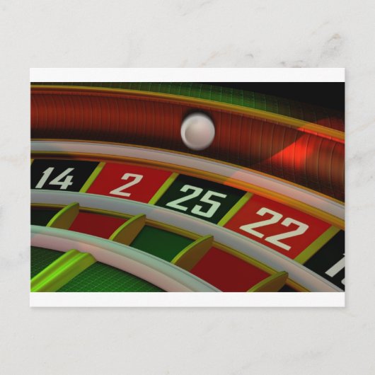 Carte Postale Jeu casino roulette Rulet (Devant)
