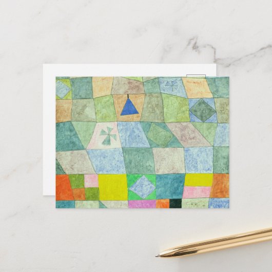 Carte Postale Jeu convivial de Paul Klee (Devant/Arrière en situation)