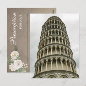 Carte postale jeu de Baby Shower Tour de Pise (Devant / Derrière)