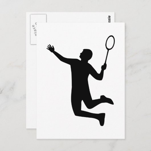 Carte Postale Jeu de Badminton (Devant / Derrière)