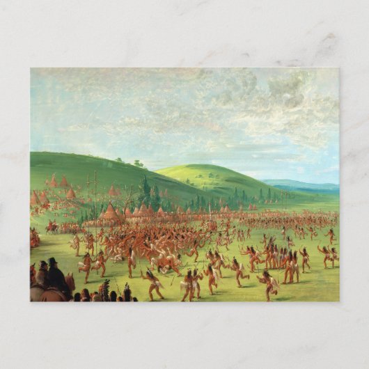 Carte Postale Jeu de balle indienne (Devant)