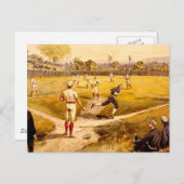 Carte Postale Jeu de baseball vintage (Devant / Derrière)