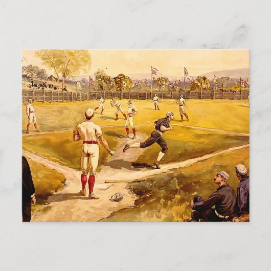 Carte Postale Jeu de baseball vintage (Devant)