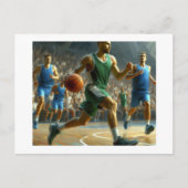 Carte Postale Jeu De Basket, (Devant)