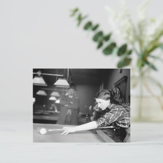 Carte Postale Jeu de billard, 1910 (Debout devant)