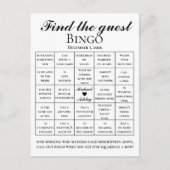 Carte Postale Jeu de bingo personnalisé pour mariage pour trouve (Devant)
