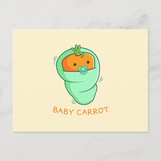 Carte Postale Jeu de carottes pour bébé (Devant)