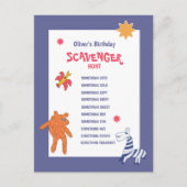 Carte Postale Jeu de chasse au trésor pour anniversaire d'enfant (Devant)