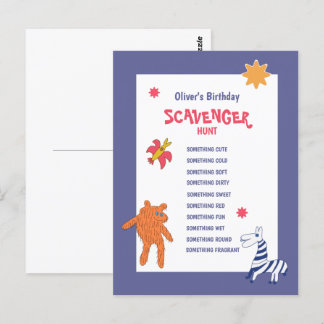 Carte Postale Jeu de chasse au trésor pour l'anniversaire des en