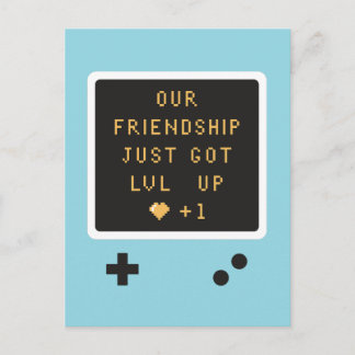 Carte Postale Jeu de console d'anniversaire Niveau d'amitié Une