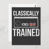 Carte Postale Jeu de contrôleur vidéo Retro Nerd (Devant / Derrière)