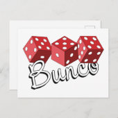 Carte Postale Jeu de dés Bunco (Devant / Derrière)