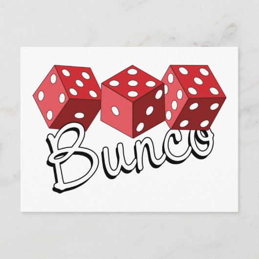 Carte Postale Jeu de dés Bunco (Devant)