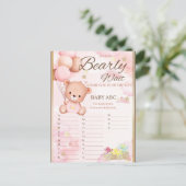 Carte Postale Jeu de fille Baby shower d'ours (Debout devant)
