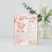 Carte Postale Jeu de fille Baby shower d'ours (Debout devant)