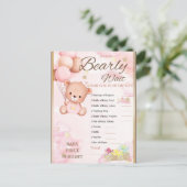 Carte Postale Jeu de fille Baby shower d'ours (Debout devant)