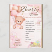 Carte Postale Jeu de fille Baby shower d'ours (Devant)