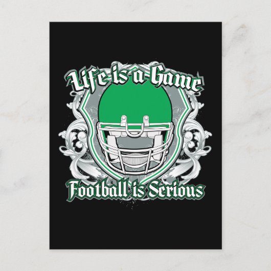 Carte Postale Jeu de football Vert (Devant)