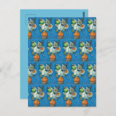 CARTE POSTALE JEU DE FUNNY OU TRAITER ODEUR MON PIEDS HALLOWEEN (Devant / Derrière)