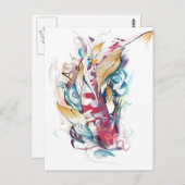 Carte Postale Jeu de Koi (Devant / Derrière)