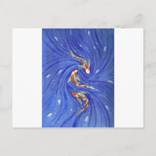 Carte Postale Jeu de Koi