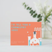 Carte Postale Jeu de mots de chimie drôle (Debout devant)