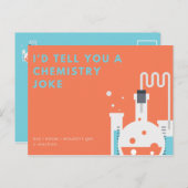 Carte Postale Jeu de mots drôle de chimie (Devant / Derrière)