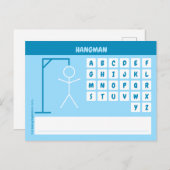 Carte Postale Jeu de mots hangman (Devant / Derrière)