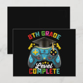 Carte Postale Jeu de niveau 8e année de fin d'études Gamer (Devant / Derrière)